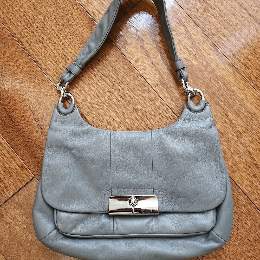 Coach Kristin Leather Hippie Bag Gray Leather Shoulder Bag From 2011
